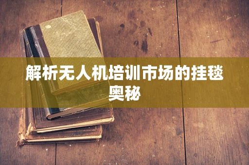 解析无人机培训市场的挂毯奥秘