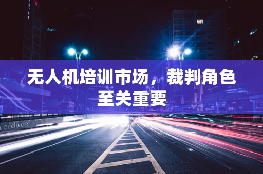 无人机培训市场，裁判角色至关重要