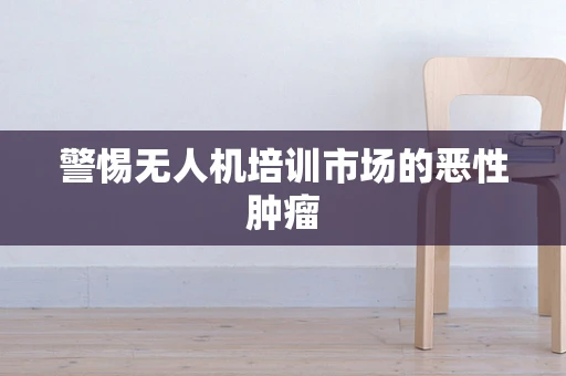 警惕无人机培训市场的恶性肿瘤