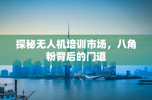 探秘无人机培训市场，八角粉背后的门道
