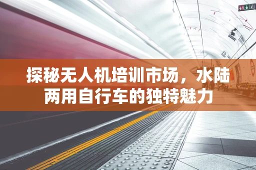 探秘无人机培训市场，水陆两用自行车的独特魅力