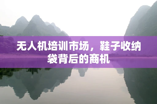 无人机培训市场，鞋子收纳袋背后的商机