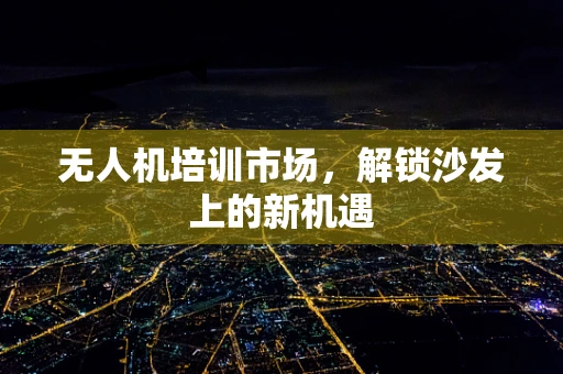 无人机培训市场，解锁沙发上的新机遇