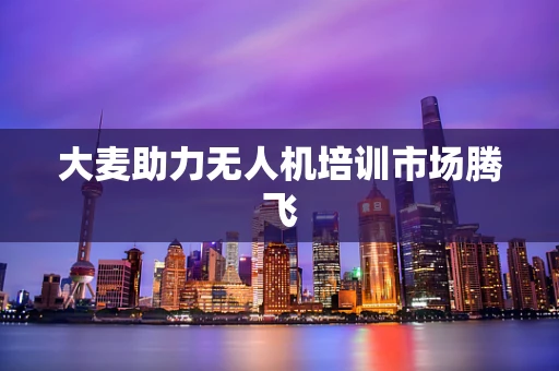 大麦助力无人机培训市场腾飞