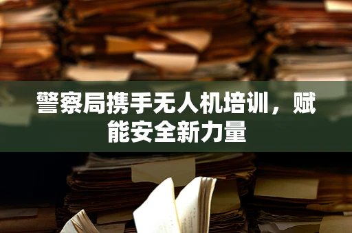 警察局携手无人机培训，赋能安全新力量