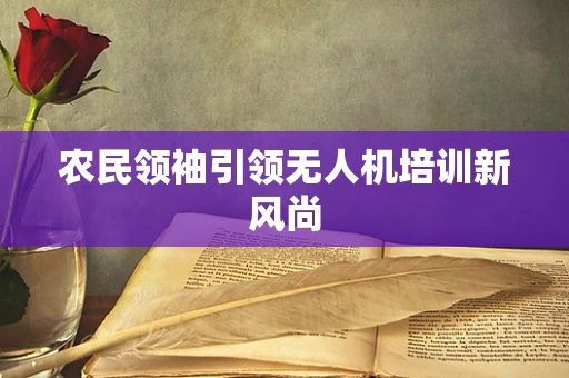 农民领袖引领无人机培训新风尚
