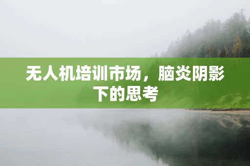 无人机培训市场，脑炎阴影下的思考