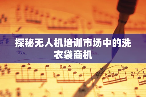 探秘无人机培训市场中的洗衣袋商机