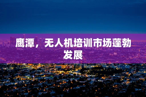 鹰潭，无人机培训市场蓬勃发展