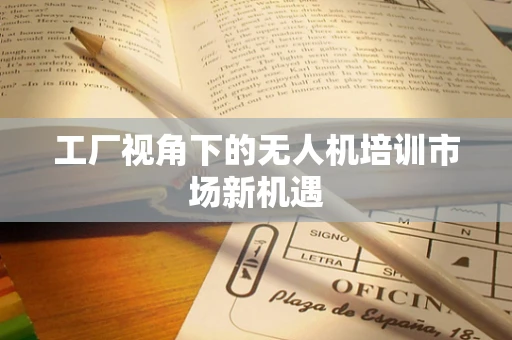 工厂视角下的无人机培训市场新机遇