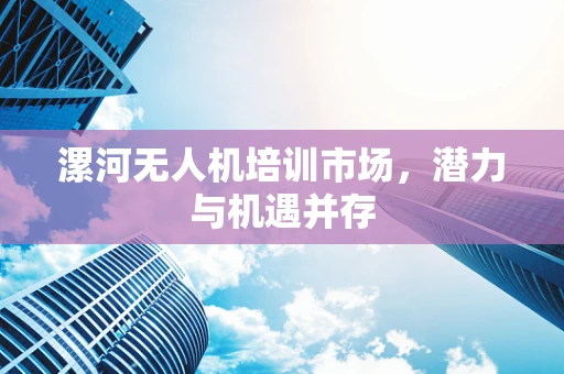 漯河无人机培训市场，潜力与机遇并存