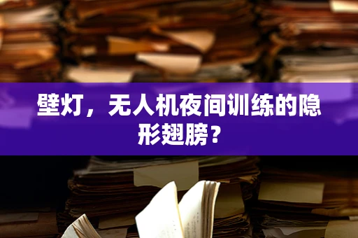 壁灯，无人机夜间训练的隐形翅膀？