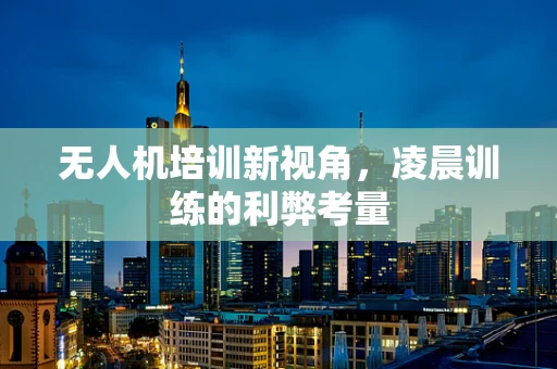 无人机培训新视角，凌晨训练的利弊考量