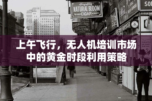上午飞行，无人机培训市场中的黄金时段利用策略