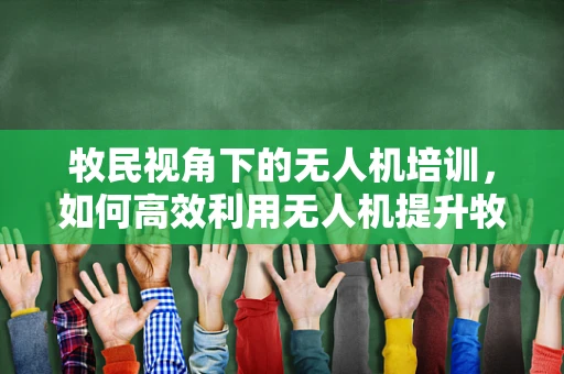 牧民视角下的无人机培训，如何高效利用无人机提升牧场管理效率？