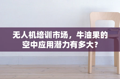 无人机培训市场，牛油果的空中应用潜力有多大？