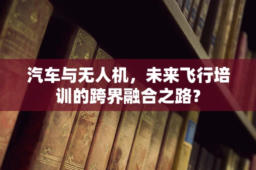 汽车与无人机，未来飞行培训的跨界融合之路？