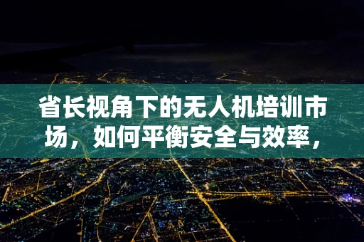 省长视角下的无人机培训市场，如何平衡安全与效率，促进地方经济发展？
