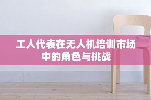 工人代表在无人机培训市场中的角色与挑战
