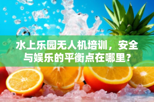 水上乐园无人机培训，安全与娱乐的平衡点在哪里？