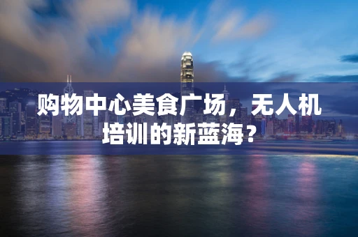购物中心美食广场，无人机培训的新蓝海？