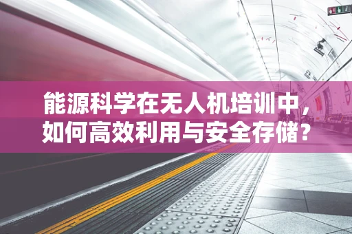 能源科学在无人机培训中，如何高效利用与安全存储？