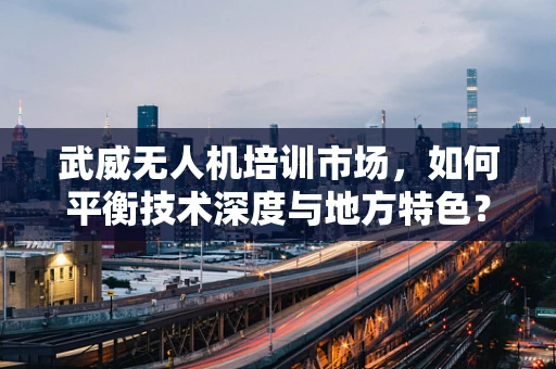 武威无人机培训市场，如何平衡技术深度与地方特色？