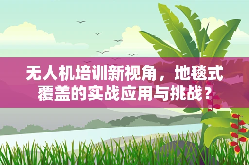 无人机培训新视角，地毯式覆盖的实战应用与挑战？