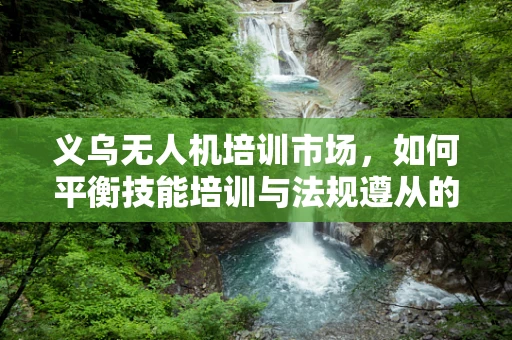 义乌无人机培训市场，如何平衡技能培训与法规遵从的挑战？