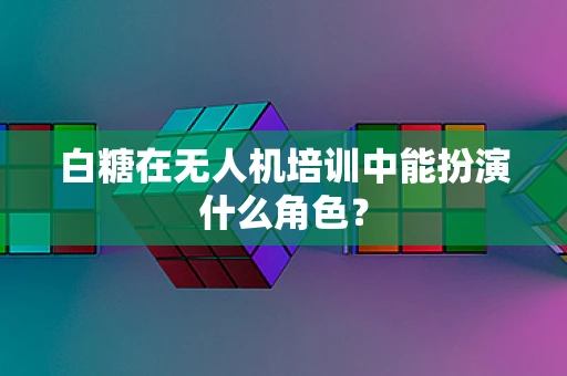 白糖在无人机培训中能扮演什么角色？