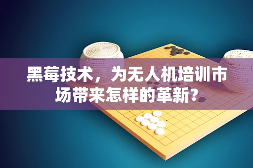 黑莓技术，为无人机培训市场带来怎样的革新？