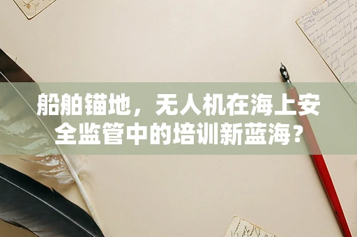 船舶锚地，无人机在海上安全监管中的培训新蓝海？