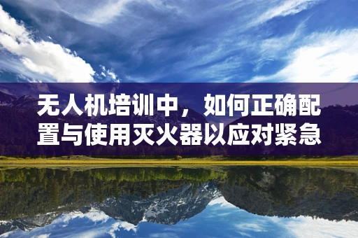 无人机培训中，如何正确配置与使用灭火器以应对紧急情况？