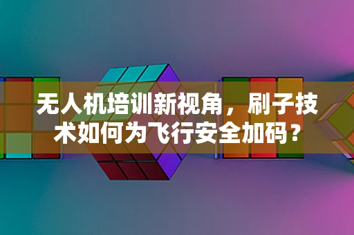无人机培训新视角，刷子技术如何为飞行安全加码？