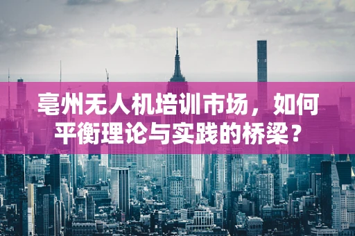 亳州无人机培训市场，如何平衡理论与实践的桥梁？