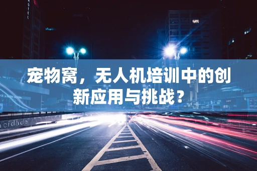 宠物窝，无人机培训中的创新应用与挑战？