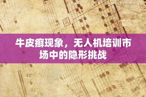 牛皮癣现象，无人机培训市场中的隐形挑战