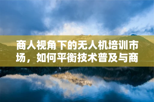 商人视角下的无人机培训市场，如何平衡技术普及与商业利益？