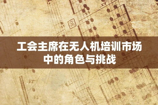 工会主席在无人机培训市场中的角色与挑战