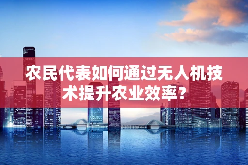 农民代表如何通过无人机技术提升农业效率？