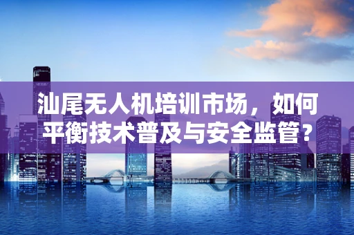 汕尾无人机培训市场，如何平衡技术普及与安全监管？