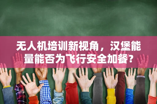 无人机培训新视角，汉堡能量能否为飞行安全加餐？