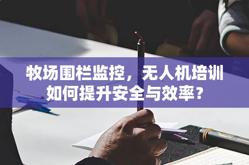 牧场围栏监控，无人机培训如何提升安全与效率？