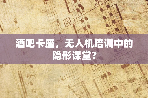 酒吧卡座，无人机培训中的隐形课堂？