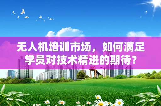 无人机培训市场，如何满足学员对技术精进的期待？