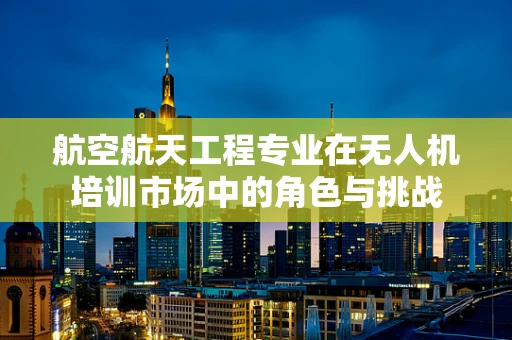 航空航天工程专业在无人机培训市场中的角色与挑战