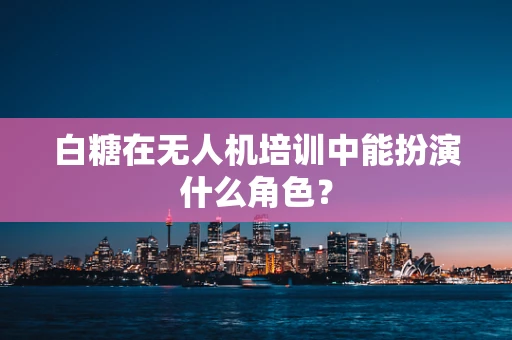 白糖在无人机培训中能扮演什么角色？