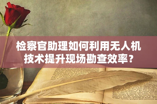 检察官助理如何利用无人机技术提升现场勘查效率？