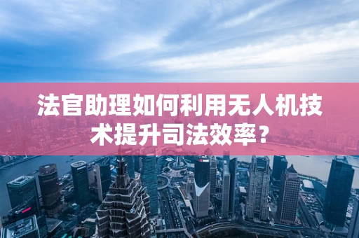 法官助理如何利用无人机技术提升司法效率？