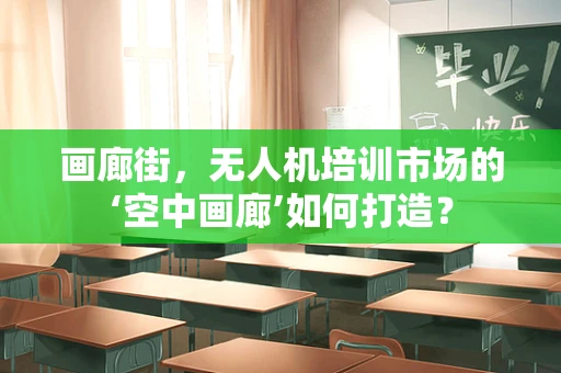 画廊街，无人机培训市场的‘空中画廊’如何打造？